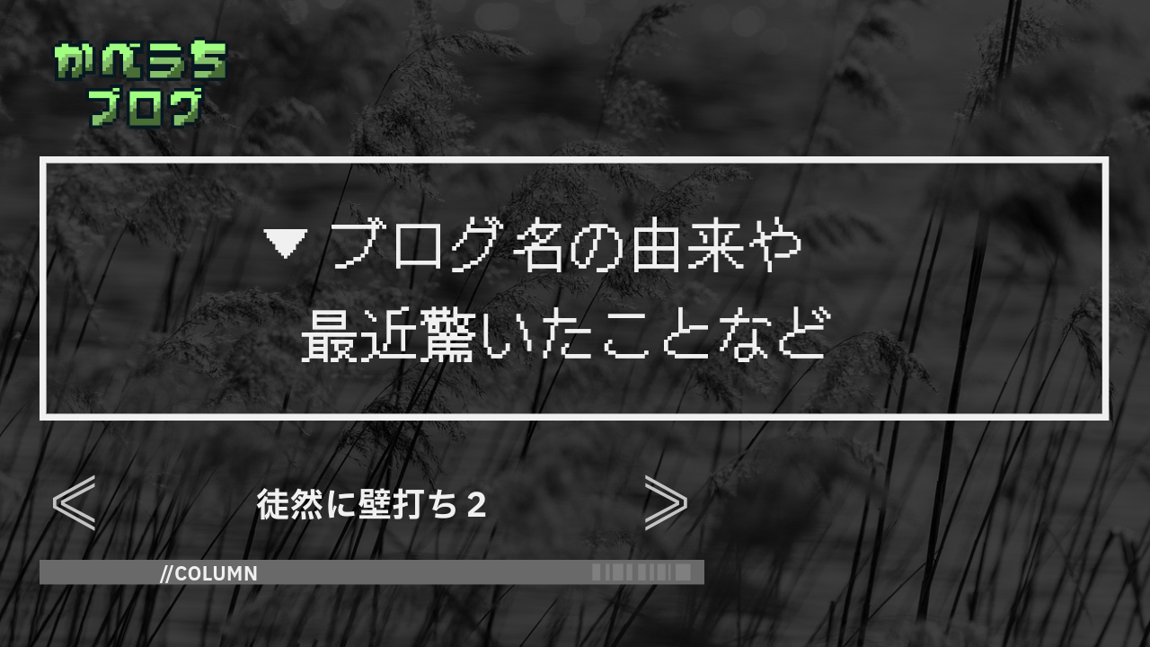 徒然に壁打ち②